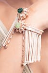 Outhouse_Gold Plated Pearl Bead Tassel Bracelet _Online_at_Aza_Fashions