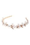 Shop_Outhouse_Gold Swarovski Crystal Envie Bead Hairband _at_Aza_Fashions