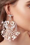 Buy_Outhouse_Gold Plated Swarovski Crystal Pastel Paradise Chandbalis _at_Aza_Fashions