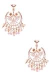 Shop_Outhouse_Gold Plated Swarovski Crystal Pastel Paradise Chandbalis _at_Aza_Fashions