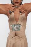 Outhouse_Multi Color Crystals Pico Minaudiere Couture Bag _Online_at_Aza_Fashions