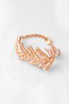 Shop_Outhouse_Gold Plated Pearls Drip Oh River Rose Hand Cuff _at_Aza_Fashions
