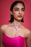 Buy_Outhouse_Pink Drip Oh Choker _at_Aza_Fashions