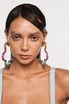 Buy_Outhouse_Multi Color Crystals Christina Hoops_Online_at_Aza_Fashions