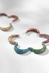 Outhouse_Multi Color Crystals Christina Hoops_at_Aza_Fashions