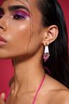 Outhouse_Pink Drip Oh Kaybug Hoops_Online_at_Aza_Fashions