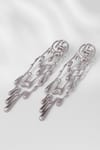 Buy_Outhouse_Silver Plated Drip Oh Free Fall Earrings _Online_at_Aza_Fashions