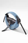 Buy_Outhouse_Blue Embroidery Eclipse Half Moon Shaped Bag_Online_at_Aza_Fashions