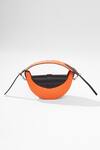 Outhouse_Orange Eclipse Half Moon Shaped Bag_Online_at_Aza_Fashions