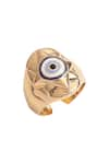 Buy_Outhouse_Gold Plated Evil Eye Ring _at_Aza_Fashions