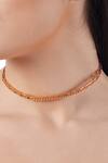 Outhouse Gold Plated Monogram Choker Online at Aza Fashions Outhouse_Gold Plated Monogram Choker_Online_at_Aza_Fashions