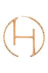 Shop_Outhouse_Gold Plated Monogram Oversized Hoops _Online_at_Aza_Fashions