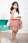 Hoity Moppet_White Lace Embellished Stone Work Cascading Ruffle Dress _Online_at_Aza_Fashions