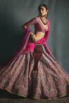 Shop_Jade By Monica & Karishma_Purple Embroidered Lehenga Set_at_Aza_Fashions
