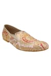Shop_Veruschka by Payal Kothari_Pink Brocade Loafers _at_Aza_Fashions