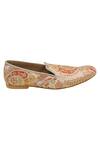 Veruschka by Payal Kothari_Pink Brocade Loafers _Online_at_Aza_Fashions
