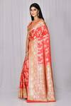 Nazaakat By Samara Singh_Orange Banarasi Silk Saree_Online_at_Aza_Fashions