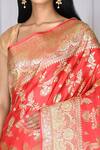 Buy_Nazaakat By Samara Singh_Orange Banarasi Silk Saree_Online_at_Aza_Fashions