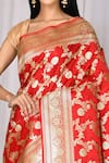 Buy_Nazaakat by Samara Singh_Orange Banarasi Silk Saree_Online_at_Aza_Fashions