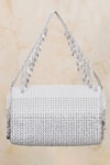 Shop_Lovetobag_Silver Japanese Beads Opal Crystal Embellished Flapover Clutch _at_Aza_Fashions