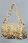 Lovetobag_Gold Crystals, Diamonds, Beads Opal Embellished Flapover Clutch _Online_at_Aza_Fashions