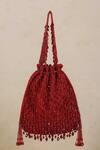 Buy Lovetobag Red Crystals, Diamonds, Beads Opal Tassel Potli Bag at Aza Fashions Buy_Lovetobag_Red Crystals, Diamonds, Beads Opal Tassel Potli Bag _at_Aza_Fashions