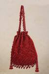 Lovetobag Red Crystals, Diamonds, Beads Opal Tassel Potli Bag Online at Aza Fashions Lovetobag_Red Crystals, Diamonds, Beads Opal Tassel Potli Bag _Online_at_Aza_Fashions
