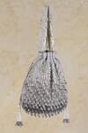 Lovetobag_Silver Crystals, Diamonds, Beads Opal Tassel Potli Bag _Online_at_Aza_Fashions
