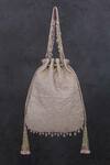 Shop_Lovetobag_Pink Japanese Beads Opal Crystal Tassel Potli Bag _at_Aza_Fashions