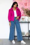 Buy_Rhe-Ana_Pink 80% Wool Blend Plain Spread Collar Goya Short Jacket _at_Aza_Fashions