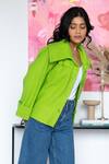 Rhe-Ana_Green 80% Wool Blend Plain Spread Collar Goya Short Jacket _Online_at_Aza_Fashions
