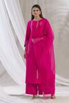 Buy_Osaa by Adarsh_Pink Embroidered Silk Kurta Palazzo Set_Online_at_Aza_Fashions