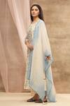 Vaayu_White Handwoven Muslin Embroidered Kurta With Dupatta_Online_at_Aza_Fashions