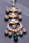 Shop_Osvag India_Gold Plated Polki Embellished Maangtikka _at_Aza_Fashions