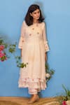 Shop_NAAZ BY NOOR_White Cotton Embroidered Kurta Set _at_Aza_Fashions