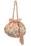 Buy_Ozel_Pink Beads Silk Embroidered Potli Bag_Online_at_Aza_Fashions