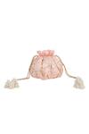 Shop_Ozel_Pink Beads Silk Embellished Potli Bag_at_Aza_Fashions