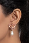 Shop Opalina Soulful Jewellery Gold Plated Pearls, Stones Bead Drop Danglers Online at Aza Fashions Shop_Opalina Soulful Jewellery_Gold Plated Pearls, Stones Bead Drop Danglers _Online_at_Aza_Fashions