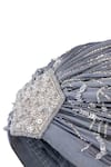 Shop_Hair Drama Co_Grey Sequins And Glass Beads Embellished Turban 