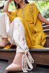 Prathyusha Garimella_Yellow Raw Silk Embroidered Kurta Set_Online_at_Aza_Fashions