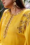 Buy_Prathyusha Garimella_Yellow Raw Silk Embroidered Kurta Set_Online_at_Aza_Fashions