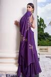 Shop_Prathyusha Garimella_Purple Pre-draped Saree With Blouse _at_Aza_Fashions