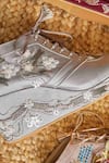 Buy_Tiesta_Silver Embroidery Cutdana Sneaker Wedges _Online_at_Aza_Fashions