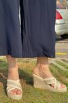 Buy_Miraki_Gold Gota Work Wedges _at_Aza_Fashions