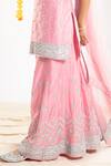 Buy_Priyaa_Pink Organza, Chanderi Silk Zari Dori And Tila Detailing Kurta Sharara Set _Online_at_Aza_Fashions