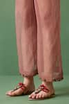 Shop_Medha_Pink Tissue Hand Work Hem Palazzo  _at_Aza_Fashions