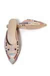 Shop_Paio_Beige Embroidered Zeeva Mules _at_Aza_Fashions