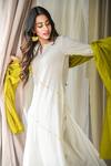 Buy_Vaani Beswal_Yellow Handwoven Cotton Geometric Motifs, Zari Work, Pakhi Kurta Palazzo Set _Online_at_Aza_Fashions