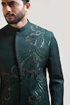 Shop_Paarsh_Black Tricot Embroidered Sherwani And Pant _Online_at_Aza_Fashions