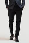 Paarsh_Black Tricot Embroidered Blazer And Pant _at_Aza_Fashions